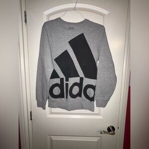 Adidas crewneck grey big logo classic